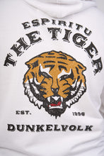 Cargar imagen en el visor de la galería, Polera para Hombre Dunkelvolk CON ZIP ESPIRITU THE TIGER FT WHT