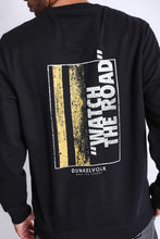 Cargar imagen en el visor de la galería, Polera para Hombre Dunkelvolk CREW NECK WATCH THE ROAD CREW FP BLK DUNKELVOLK