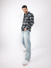Cargar imagen en el visor de la galería, Camisa para Hombre DUNKELVOLK FLANNEL KURT FLANNEL BLK DUNKELVOLK