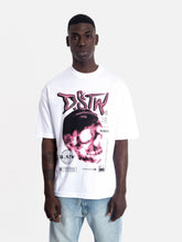 Cargar imagen en el visor de la galería, Polo para Hombre Dunkelvolk OVERSIZE GRAPHIC RED SKULL WHT