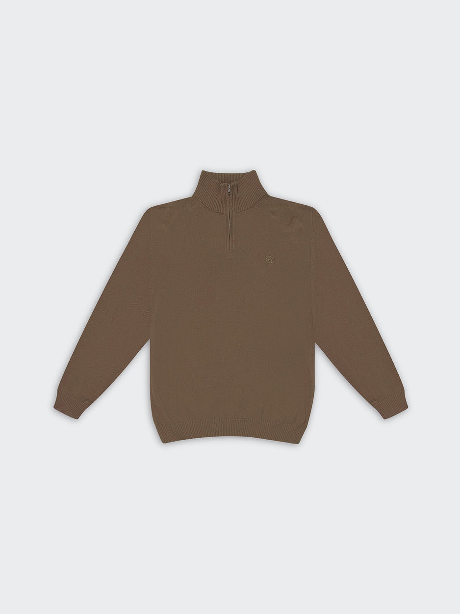 Chompa Para Hombre DUNKELVOLK PIMA QUARTER ZIP Camel DUNKELVOLK