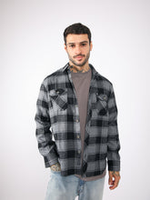 Cargar imagen en el visor de la galería, Camisa para Hombre DUNKELVOLK FLANNEL KURT FLANNEL BLK
