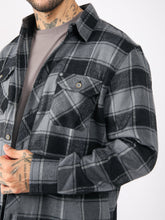 Cargar imagen en el visor de la galería, Camisa para Hombre DUNKELVOLK FLANNEL KURT FLANNEL BLK
