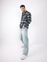 Cargar imagen en el visor de la galería, Camisa para Hombre DUNKELVOLK FLANNEL KURT FLANNEL BLK
